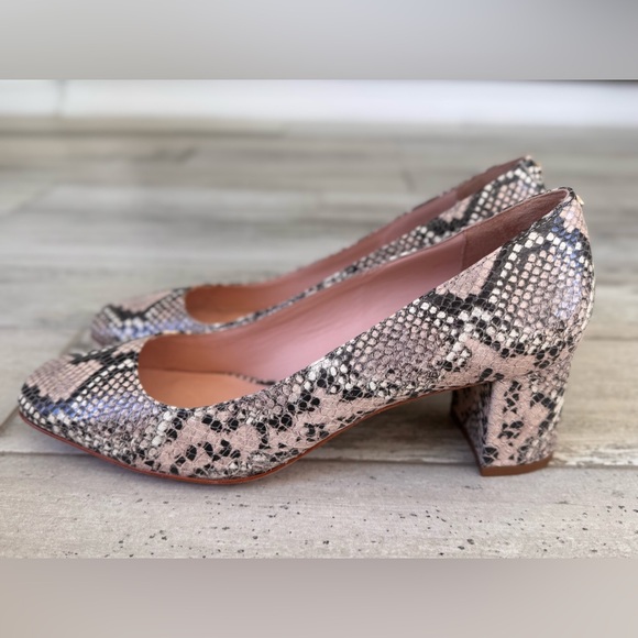 Kate Spade Snake Print Block Heels - Picture 2 of 15